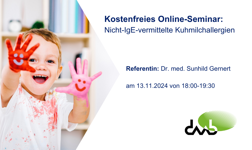 Kostenfreies Webinar: Nicht-IgE-vermittelte Kuhmilchallergien